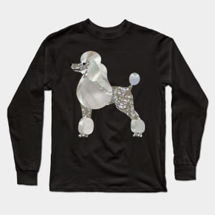 Luxury Pearl and Abalone Poodle Long Sleeve T-Shirt